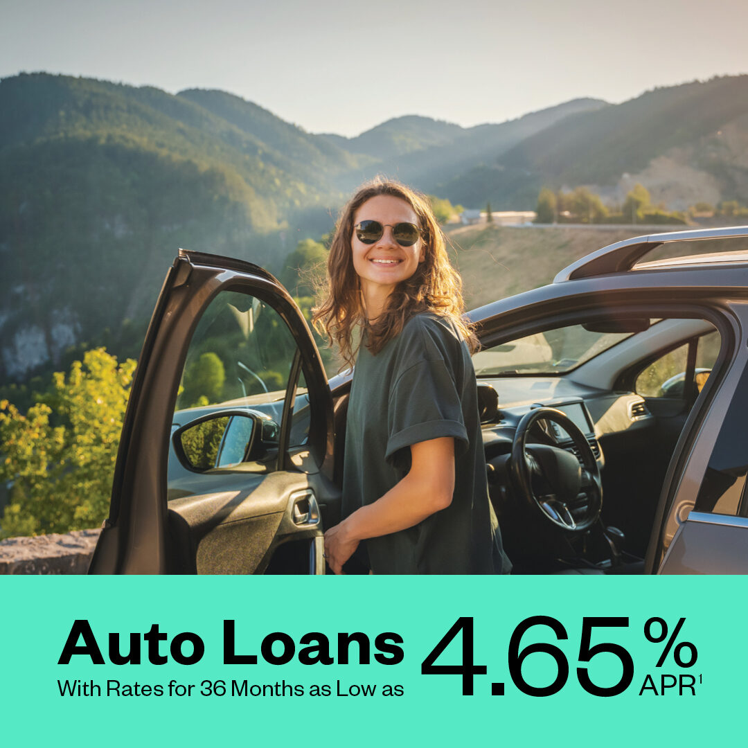 Drive off with our competitive auto loan rates 4.65%