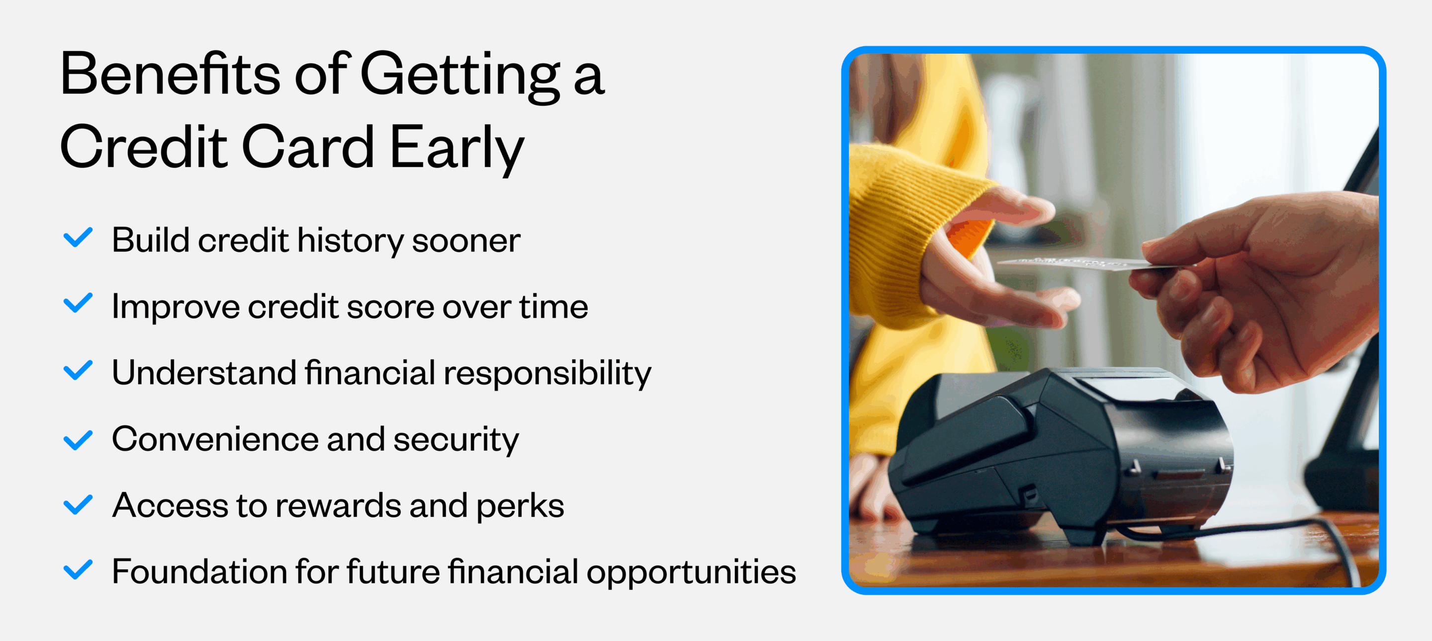 Benefits of getting a credit card early