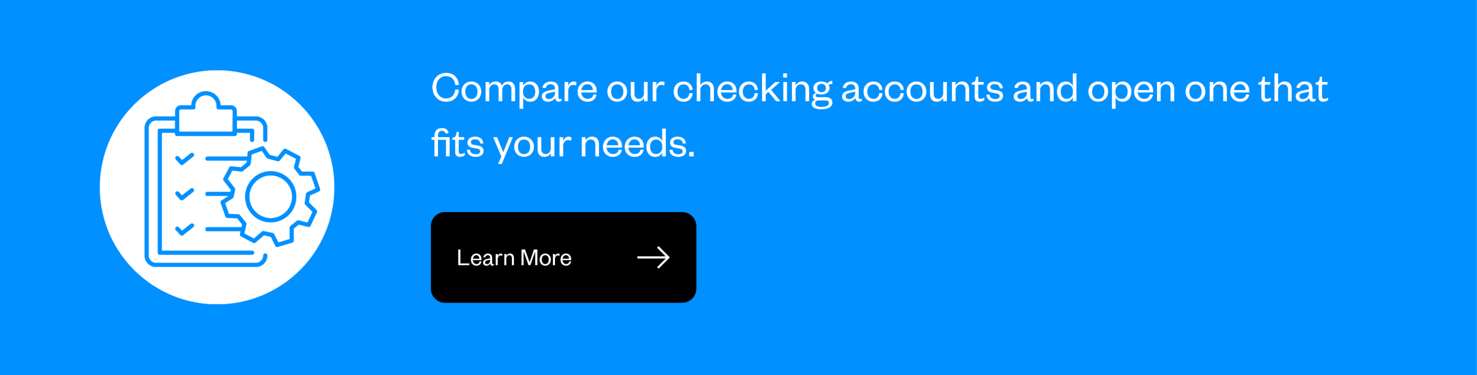 open a checking account