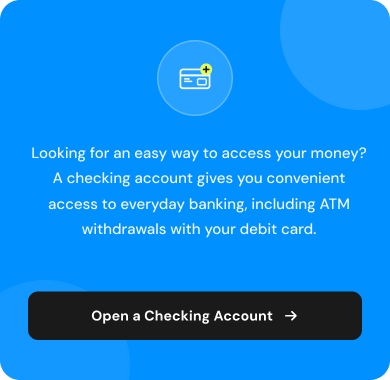 open a checking account 